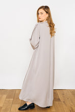 Load image into Gallery viewer, Light gray crepe abaya
