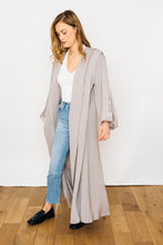 Load image into Gallery viewer, Light gray crepe abaya
