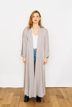 Load image into Gallery viewer, Light gray crepe abaya
